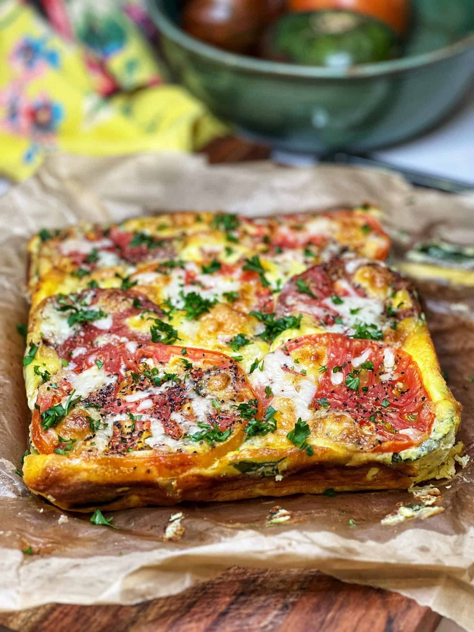 Heirloom Tomato Crustless Quiche | Charlotte Fashion Plate