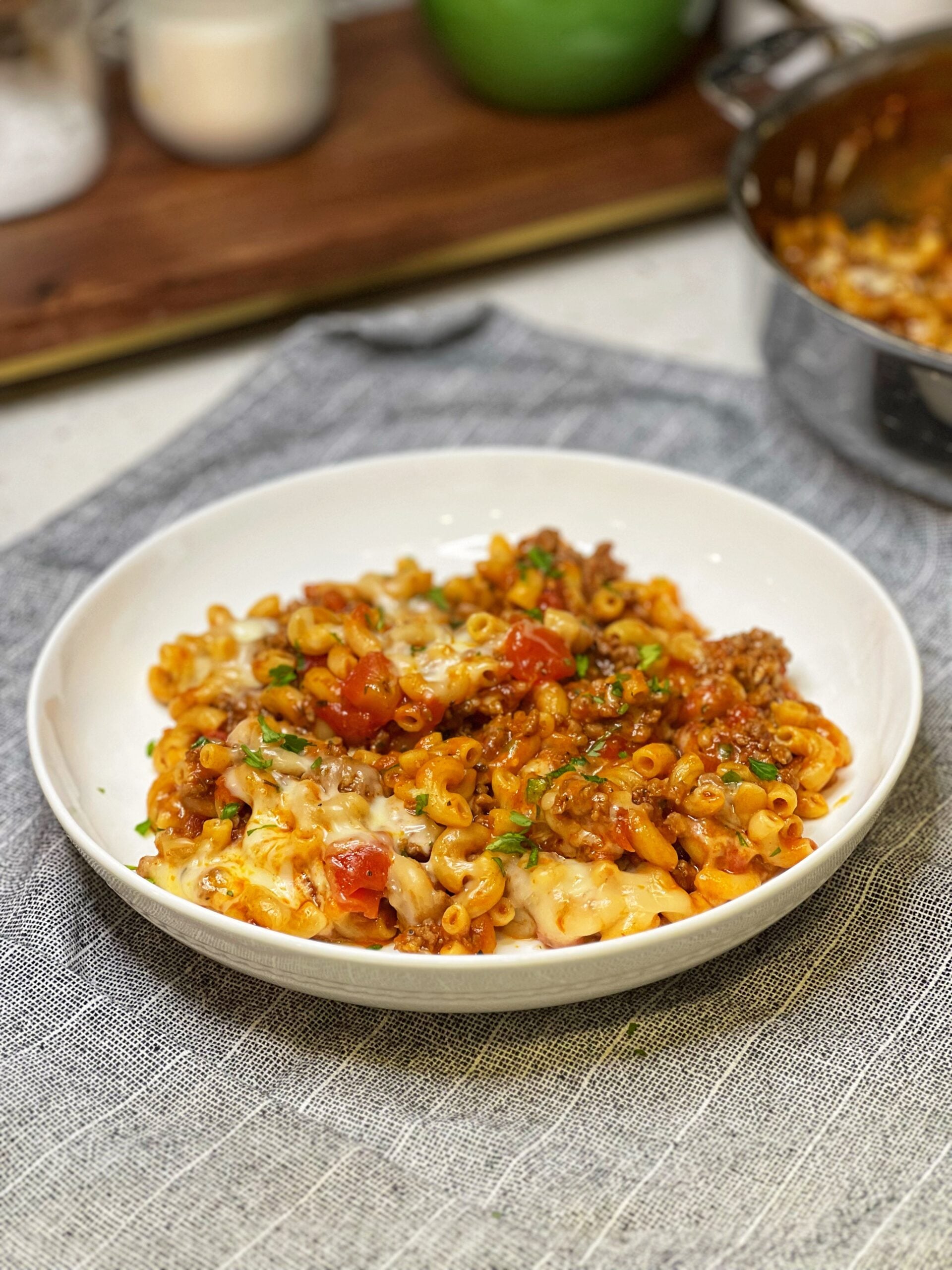 Cheesy Homemade Beefaroni | Charlotte Fashion Plate