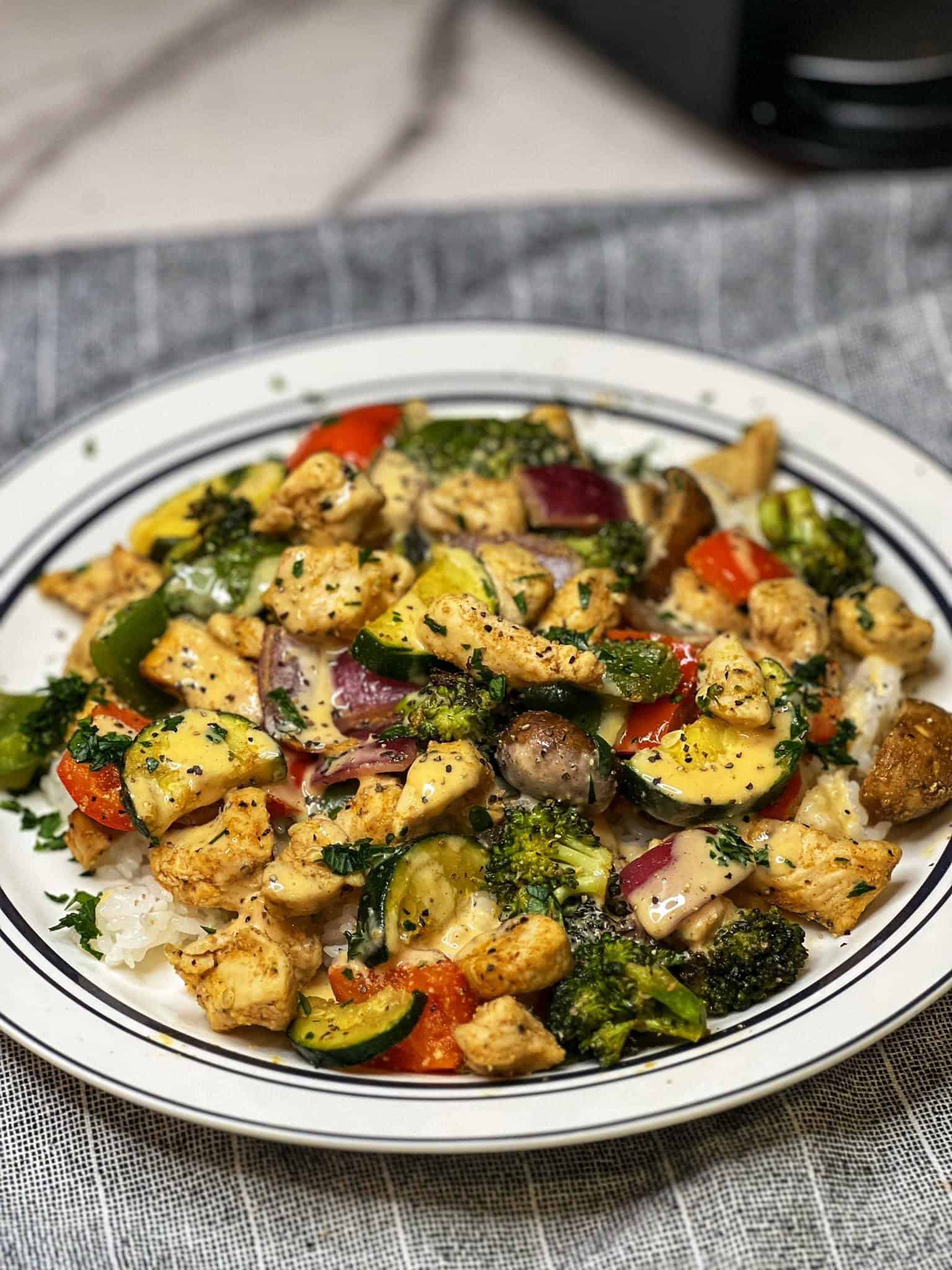 Air Fryer Chicken and Vegetables | Charlotte Fashion Plate