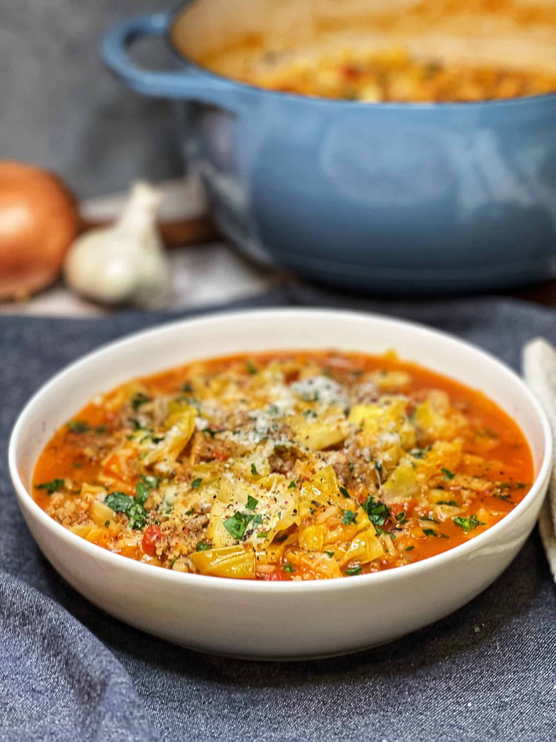 Spicy Cabbage and Rice Soup | Charlotte Fashion Plate