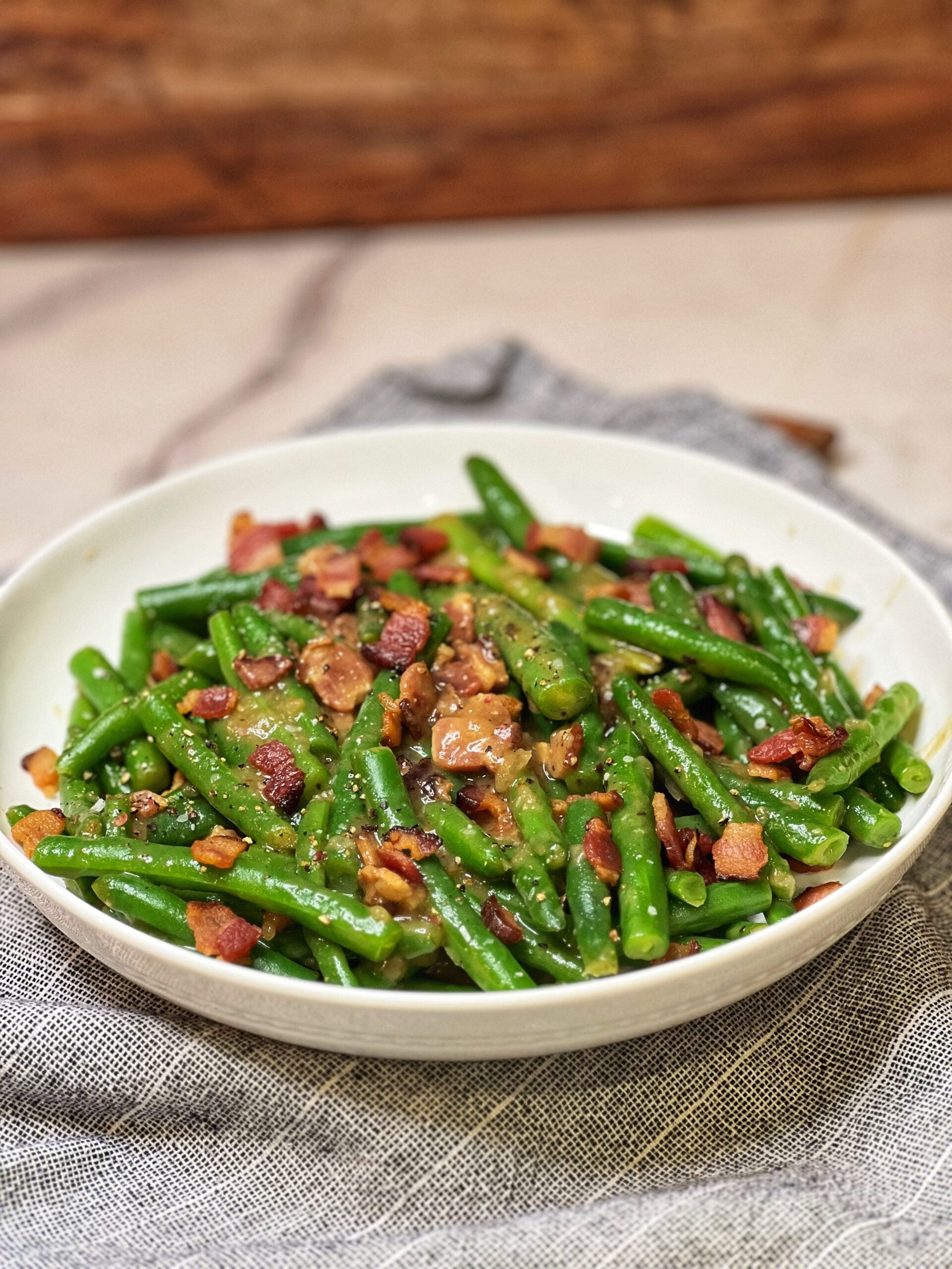 Green Beans with Bacon Gravy | Charlotte Fashion Plate
