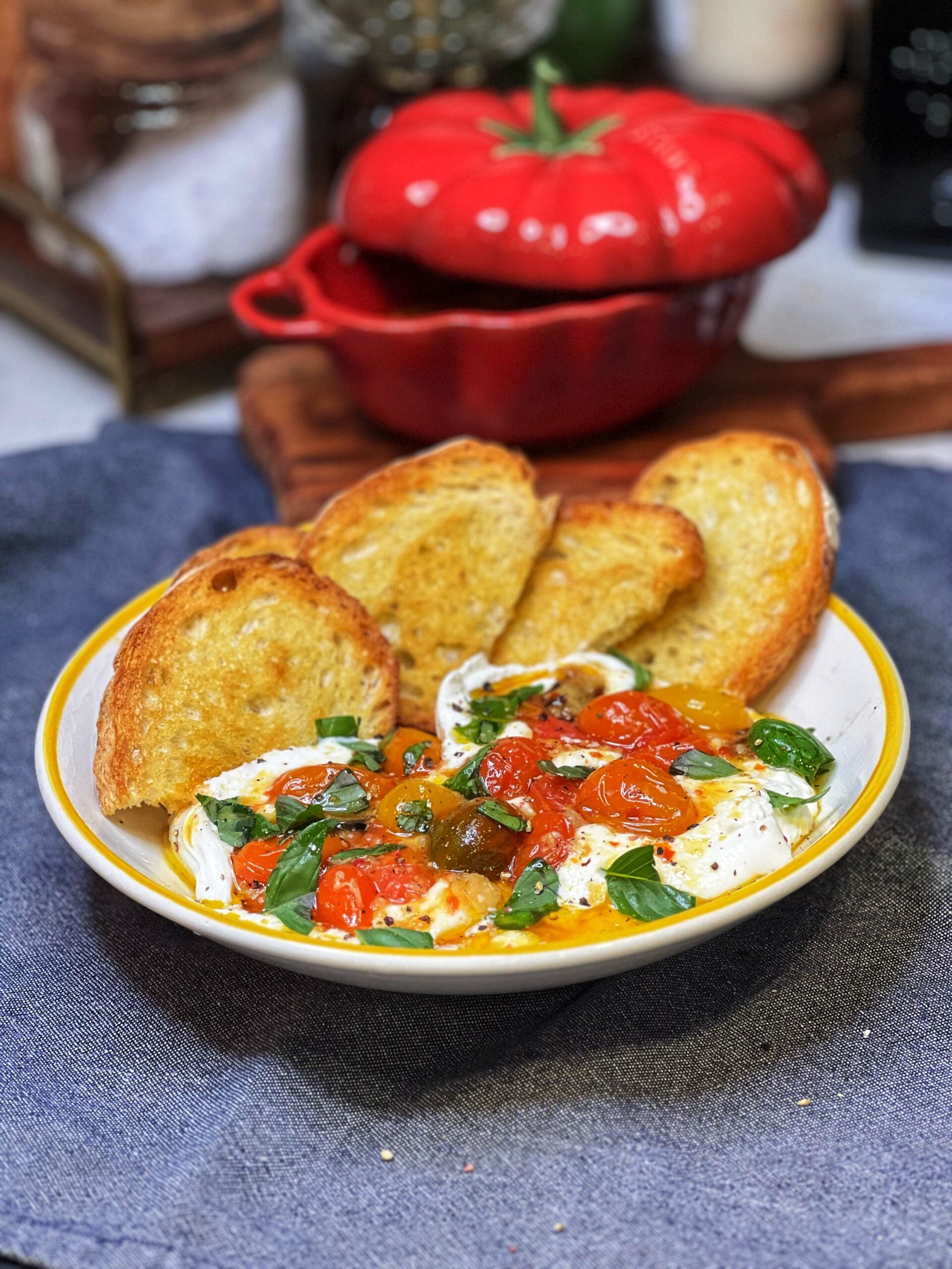 Roasted Tomato Burrata Dip | Charlotte Fashion Plate